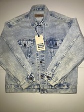 Levis Authorized Vintage Made in USA Acid Washed Denim Jacket Size M