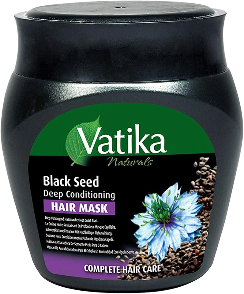 Mascarilla capilar Dabur Vatika semilla negra protección y tratamiento - 2 X 450 gm Foto 2 de 2