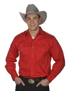 Mens Western Cowboy Shirt Red | eBay