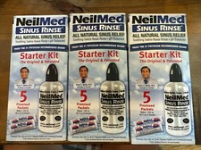 3 NeilMed Sinus Rinse Starter Kit 5 Packets Each Exp 8/2026