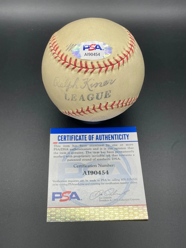 Johnny Vergez "1933 Goudey New York Giants Star" Signed Autographed baseball PSA - Image 3 of 4