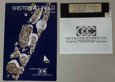 Asteroid Field by Cavalier Computer for Apple II+,IIe,IIc,IIgs 1980 Asteroids