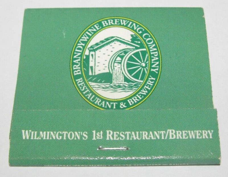 Matchbook Cover Wilmington's 1st Restaurant Brewery Brandywine Greenville, DE