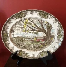 Johnson Brothers Friendly Village Harvest Time LARGE PLATTER 13.5 X 11” ENGLAND