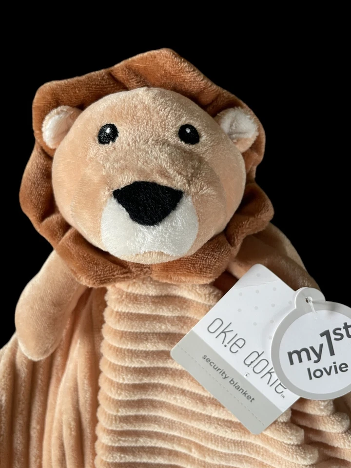 Manta de seguridad acanalada juguete marrón amoroso león peluche león novato con etiqueta JCP Foto 4 de 4