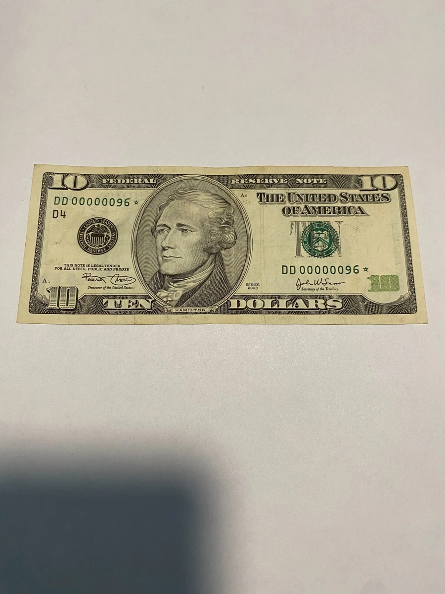 $10 2003 US Federal Reserve Small Notes for sale | eBay