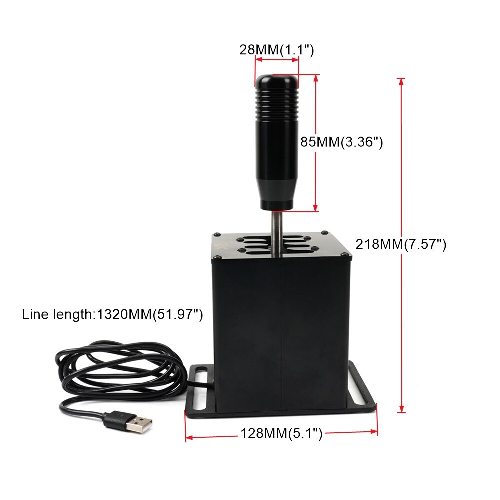 USB PC H Gear Shifter 7+R Sim Racing Game For Logitech G29 G27 G25 ...