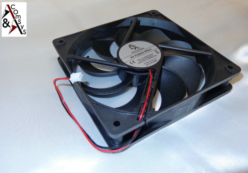PC Netzteil Lüfter 12cm Fan 120x120x25mm DC 12V sehr leise Kühler 120mm Black - Bild 2 von 4