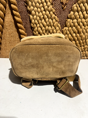 UGG Authentic Suede and leather Backpack ? UGG Nordie Shearling & Suede Leather Mini Backpack Tan | eBay main image 4