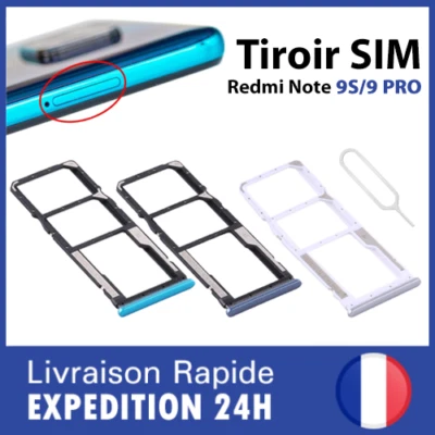 Xiaomi Redmi Note 9S 9 Pro tiroir carte SIM Micro SD card tray holder support