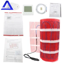 10-100sqft Electric Floor Heat Mat Kit,120V Underfloor Radiant Heating System US