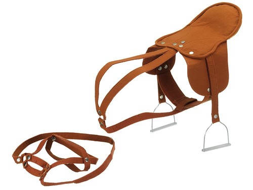 Selle Western Cuir Pour Poney – Marron – Avec étriers Couverts Et Tapadero – Taille Miniature 12''