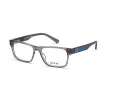 GUESS GU50018 020 Crystal Gray Plastic Optical Eyeglasses Frame 54-15-145 50018
