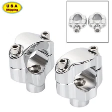 1.5" Tall Chrome Handlebar Risers Mount For Harley 1-1/4" Softail Custom FXSTC