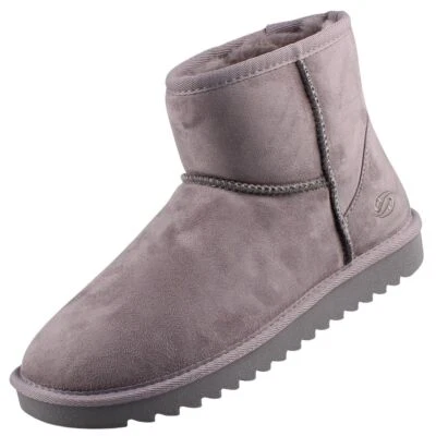 Dockers by Gerli Damen Stiefelette Winter-Stiefel Grau 49IL305-770220 gefüttert