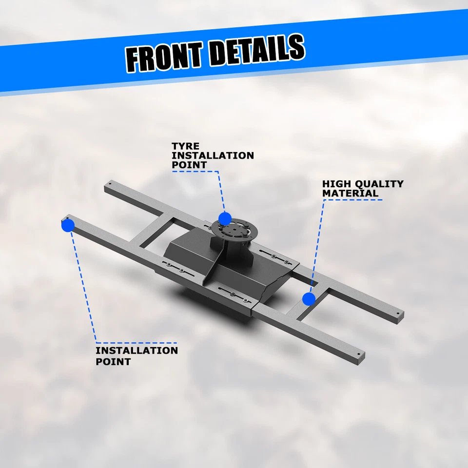 Adjustable Width Spare Tyre Carrier For 1999-2025 GMC Sierra 1500/2500HD/3500HD Foto 3 de 4