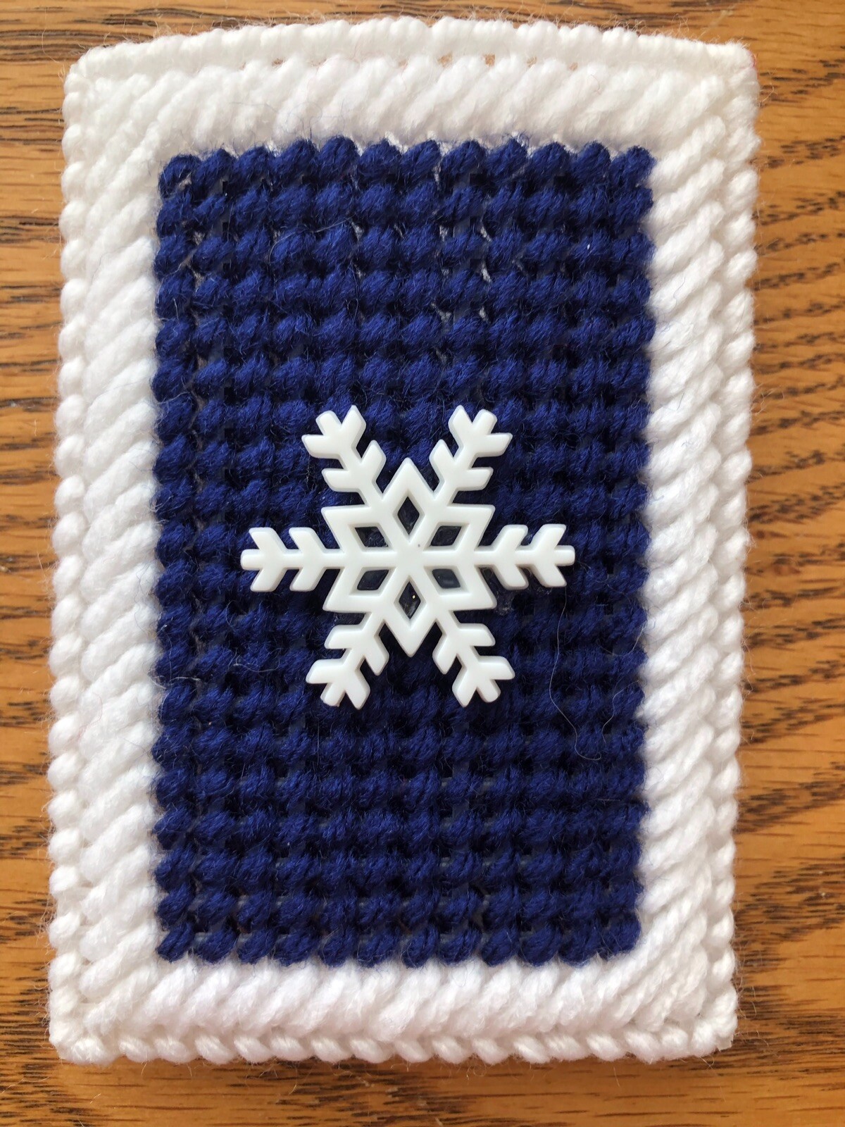 Handmade Needlepoint Plastic Canvas Gift Card Holder Snowflake eBay