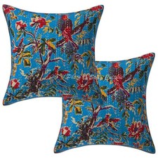 Indian Kantha Cushion Cover Ethnic Throw Pillow Case Hippie Gypsy Home Decor