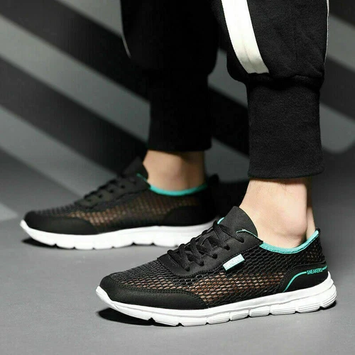 Herren Sommer Mesh Atmungsaktiv Freizeit Sports Sneaker Laufschuhe Turnschuhe T1 - Bild 9 von 14