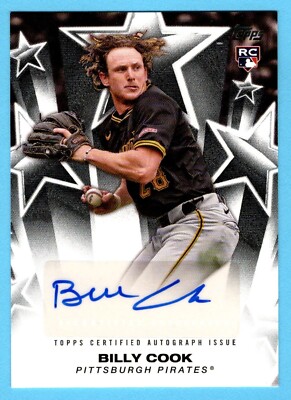 Billy Cook 2025 Topps Baseball Stars Rookie Autograph Auto Pittsburgh ...