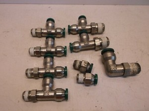 (9) PrestoLok Misc Fittings - Mostly 1/4" Tube