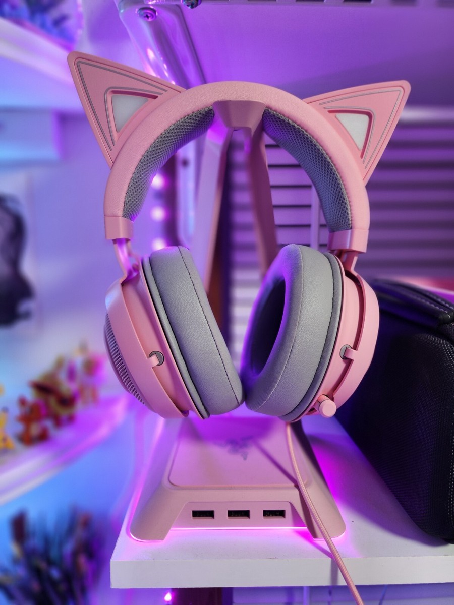 Razer Kraken ( Kitty ) RGB USB Gaming Headset + RGB Headset Stand