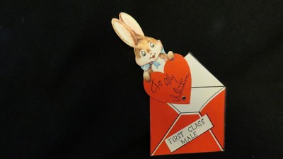 ラビット様 Vintage Rabbit First Class MALE Valentine Card 1950S Unsigned | eBay