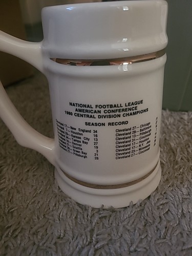 CLEVELAND BROWNS 1980 Central Division Champions Season Record MUG/Beer Stein - Picture 4 of 6