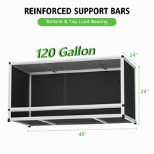 4x2x2 Reptile Enclosure 120 Gallon PVC Terrarium Tank Habitat Snake Cage