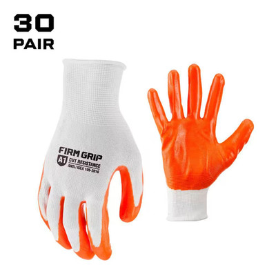 Large Nitrile Coated General Purpose Gloves (30-Pack)
