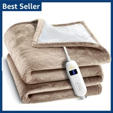 Heated Blanket, Machine Washable Extremely Soft & Comfortable Electric Blanke...