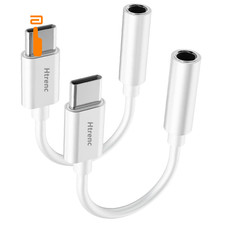 USB C to 3.5mm Headphone Jack Adapter for iPhone17/ iPhone 16/16 White