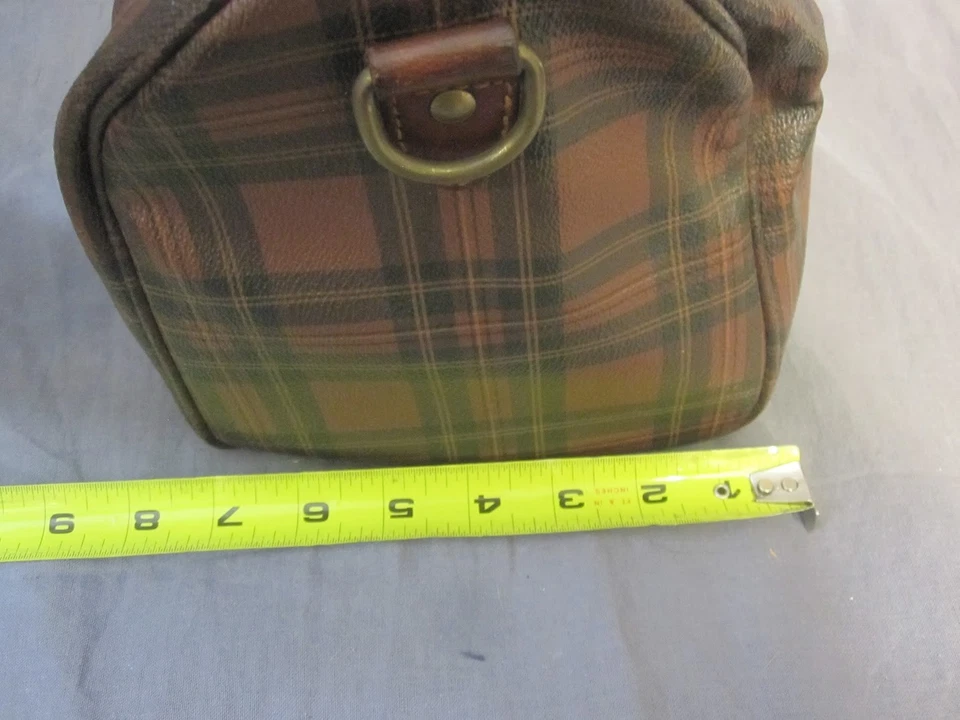 Vintage Polo Ralph Lauren Stewart Plaid Boston Duffel Bag - Needs Repairs - Image 4 of 4