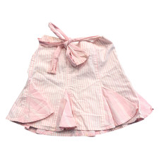 90s Youth Pink Pinstriped Cute Pleated Skirt