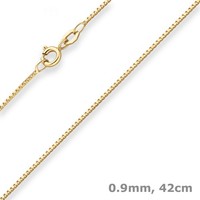 0,9Mm Veneziakette Goldkette Collier Halskette Aus 333 Gold Gelbgold 42Cm