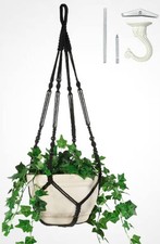 43 Inches Macrame Planter Hanger Large for 12 inch Pot + Swag Hook (Extra Lon...