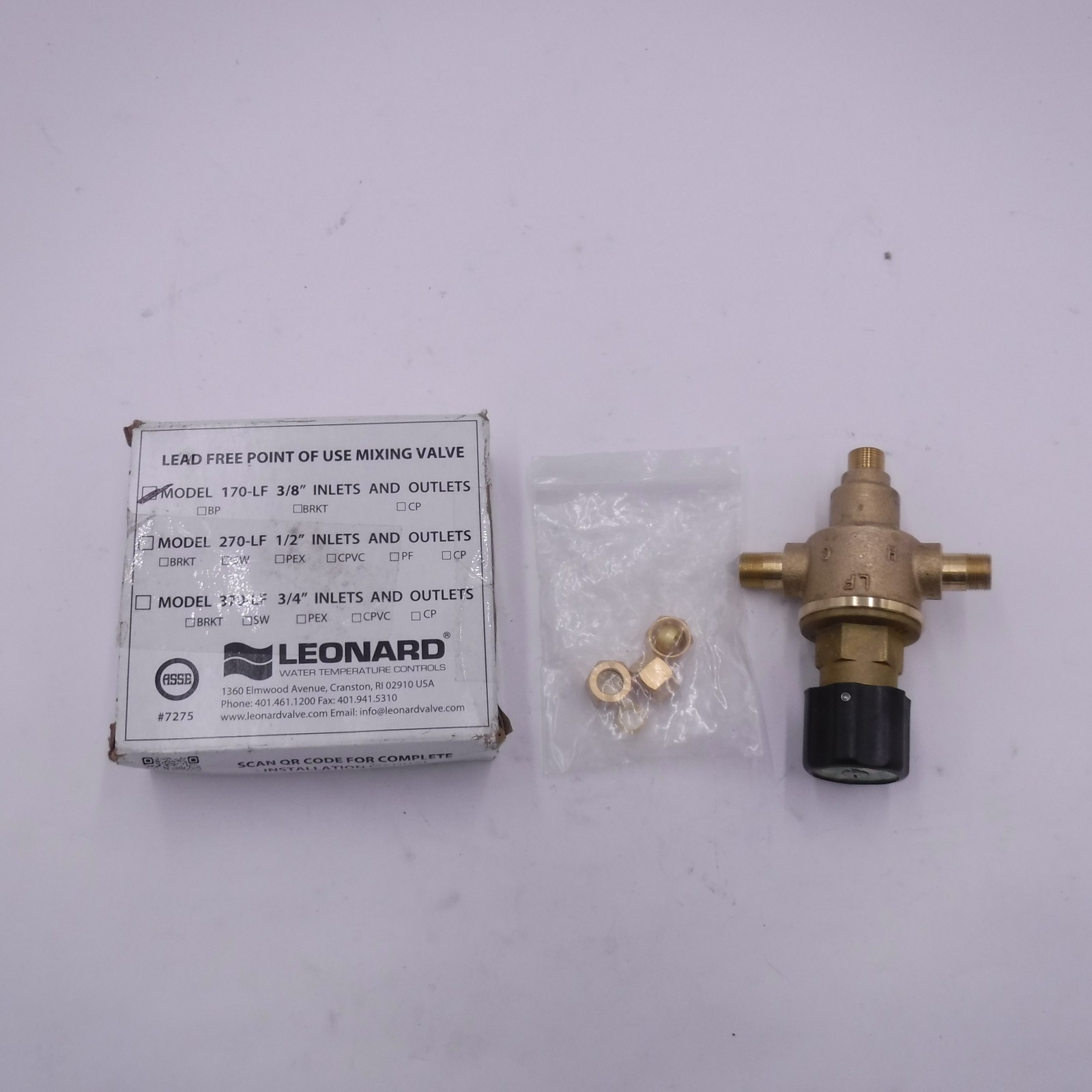 Center Faucet Inlets Leonard 3/8