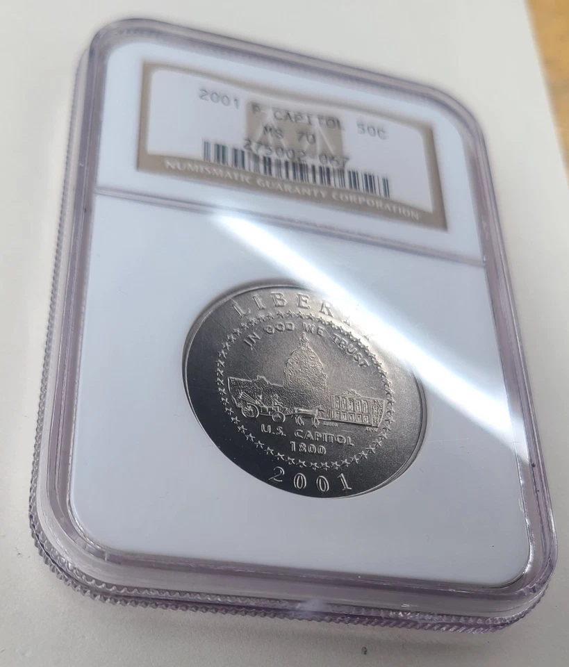 2001-P Capitol Visitor Commemorative Half Dollar NGC MS70 - Image 3 of 4
