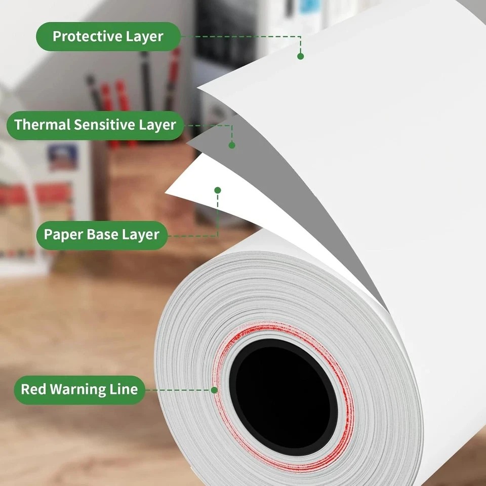 2 1/4" 85' ft for Clover Register Thermal Paper Rolls (Box of 40)- Uline - Image 2 of 4