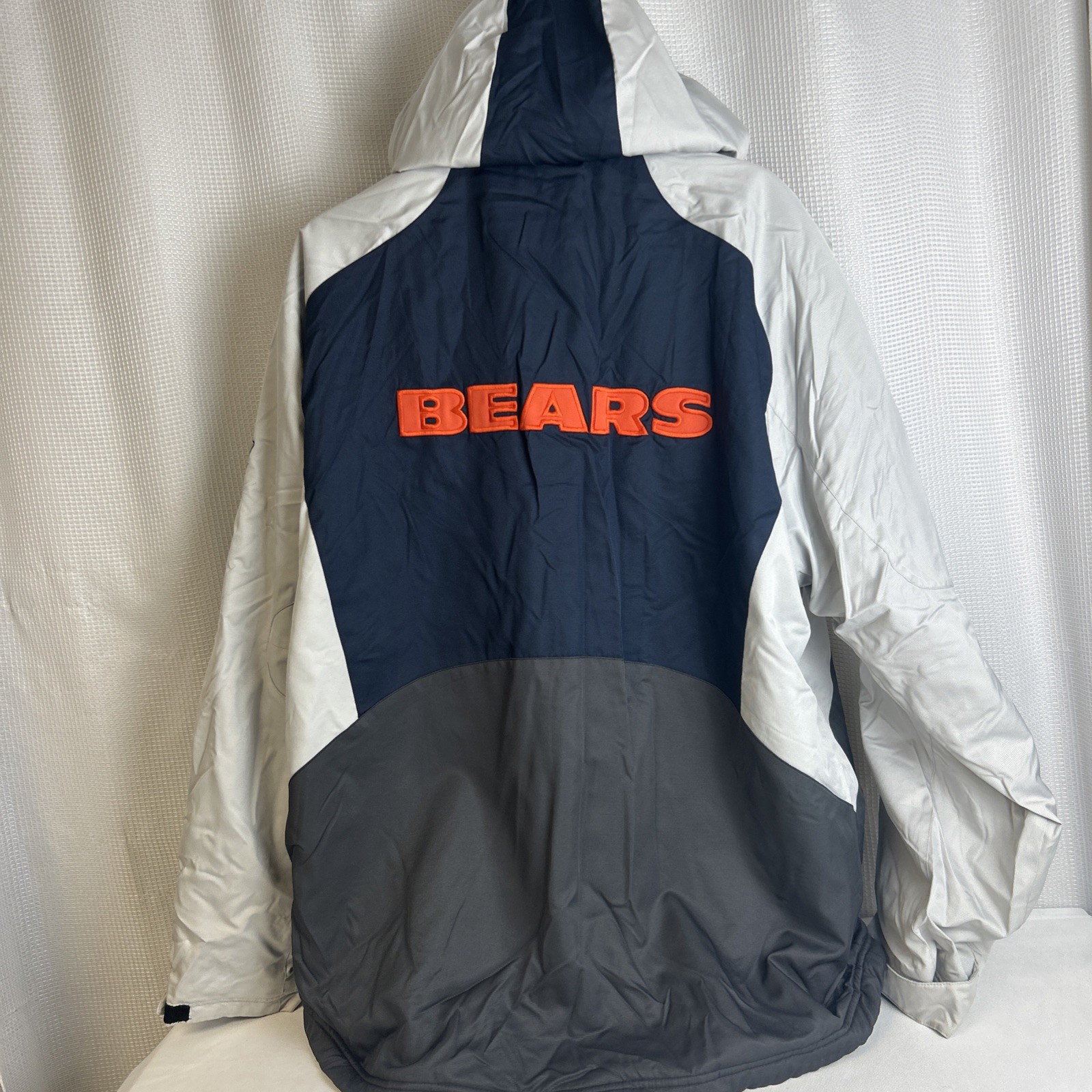 Vintage NFL Reebok Chicago Bears Hooded Lined Full Zip Coat Jacket Mens Size XL thumbnail 3