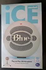 Blue Snowball iCE USB Desktop Microphone Adjustable Stand White Opened Box - NEW