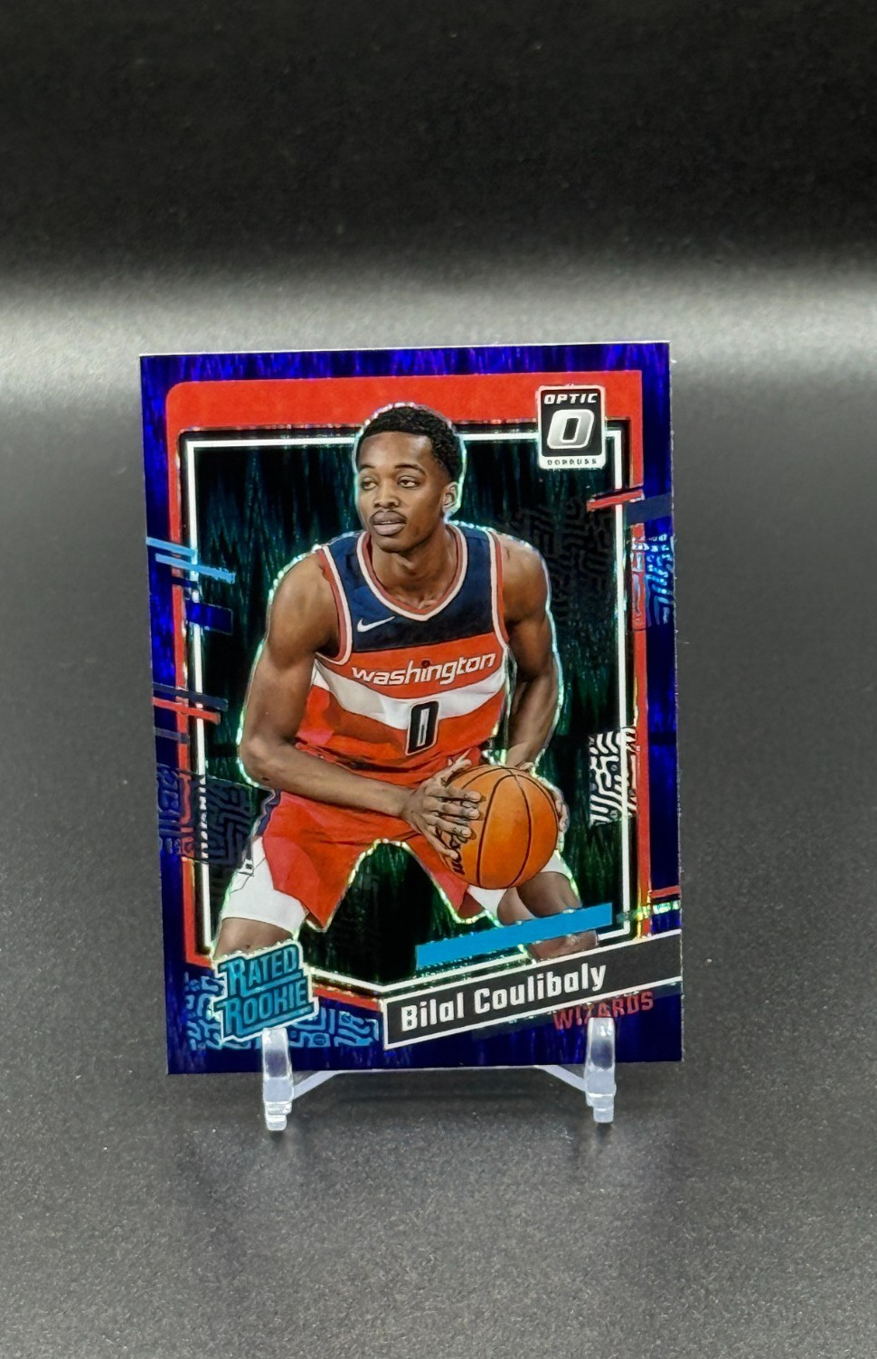 2023-24 Donruss Optic Bilal Coulibaly Purple Shock Prizm Rated Rookie #243