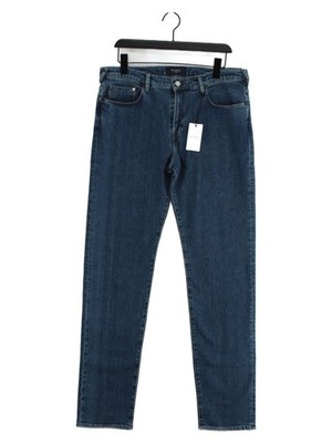 Paul Smith Herren Jeans W 32 in Blau Baumwolle mit Elasthan Straight Neu Mit Etikett