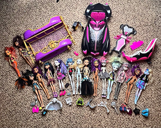 Lotto Bambole G1 Monster High Playset Bambole E Accessori