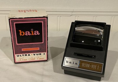 Baia Ultra-Vue I 35mm Slide Viewer #03400 Working In Original Pink Box Vintage