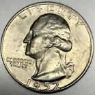 1952 D Washington 90% Silver Quarter UNC Condition 25c US Coin - 4198