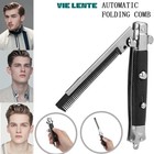 Comb Pocket Hair Brush Automatic Pocket Folding Flick Comb For Beard Mustache UK