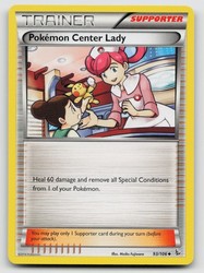 Pokemon Center Lady 93/106 Flashfire Uncommon Trainer