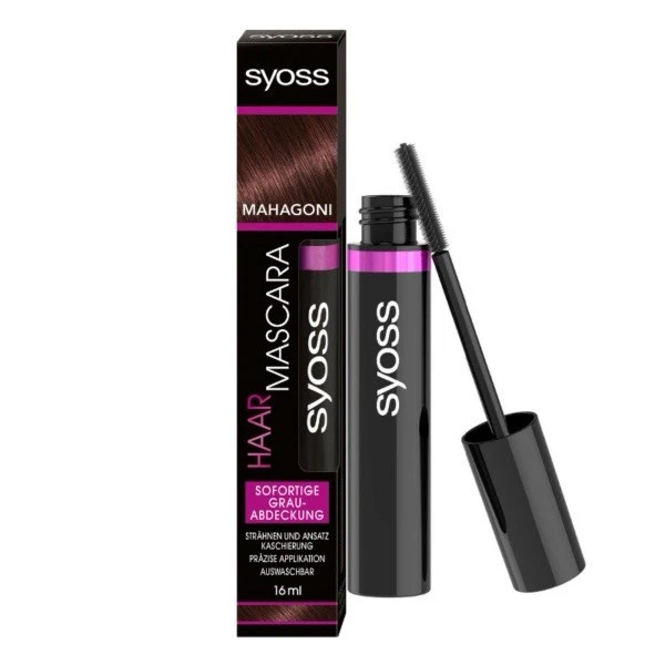 Syoss Root Retouch Hair Mascara Temporary Cover Up Brown Mahogany UK Seller