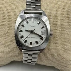 Vintage Timex Watch Women Silver Tone Date Expansion Link Band Manual Wind 6"